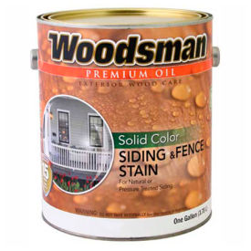 General Paint And Manufacturing 591154 Woodsman Solid Color Oil Siding & Fence Wood Stain, White, Gallon - 591154 image.