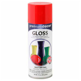 General Paint And Manufacturing 705283 Premium Dcor Decorative Gloss Enamel 12 oz. Aerosol Can, Hot Red - 705283 image.
