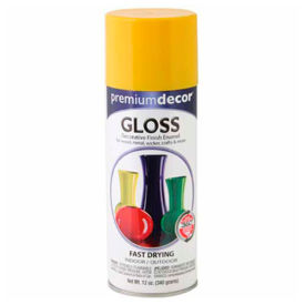 General Paint And Manufacturing 792702 Premium Dcor Decorative Gloss Enamel 12 oz. Aerosol Can, Sunflower Yellow - 792702 image.