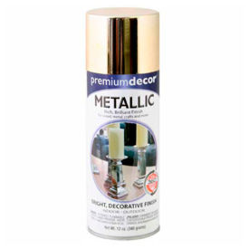 Premium Dcor Decorative Metallic Spray 12 oz. Aerosol Can Gold Metallic - 793312 