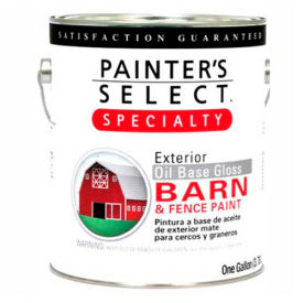 Painter's Select Oil Gloss Barn & Fence Paint, Gloss Finish, Ranch Red, Gallon - 798397