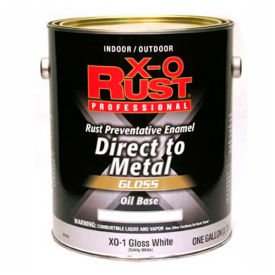 General Paint And Manufacturing 801951 X-O Rust Oil Base DTM Enamel, Gloss Finish, Gloss White, Gallon - 801951 image.