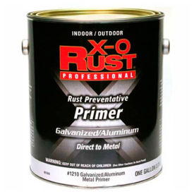 General Paint And Manufacturing 801969 X-O Rust Anti-Rust Enamel, Galvanized & Aluminum Primer, White, Gallon - 801969 image.