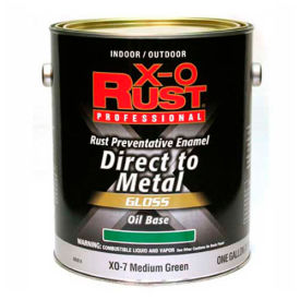 General Paint And Manufacturing 802074 X-O Rust Oil Base DTM Enamel, Gloss Finish, Medium Green, Gallon - 802074 image.