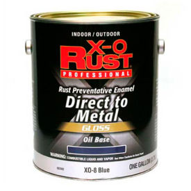 General Paint And Manufacturing 802082 X-O Rust Oil Base DTM Enamel, Gloss Finish, Blue, Gallon - 802082 image.