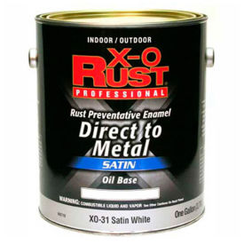 General Paint And Manufacturing 802710 X-O Rust Oil Base DTM Enamel, Satin Finish, Satin White, Gallon - 802710 image.
