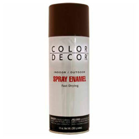 General Paint And Manufacturing 895680 Color Dcor Decorative Enamel Spray 10 oz. Aerosol Can, Brown, Gloss - 895680 image.