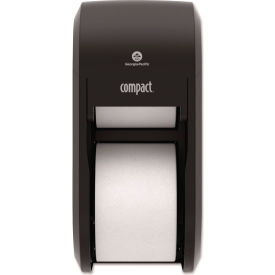 Georgia-Pacific® Professional Compact Vertical 2-Roll Coreless Tissue Dispenser Black