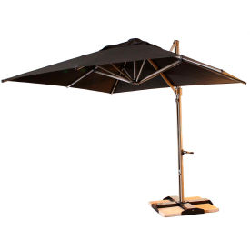 Grosfillex 10' Square Cantilever Umbrella - Black - Windmaster Series Grosfillex 10' Square Cantilever Umbrella - Black - Windmaster Series