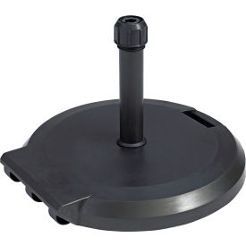 Grosfillex Umbrella Base with Wheels - Concrete - 84 Lbs. - Charcoal
