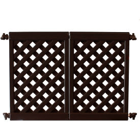 Grosfillex Portable Resin Outdoor Patio Fence 2-Panel Section - Black
