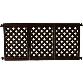 Grosfillex Portable Resin Outdoor Patio Fence 3-Panel Section - Black