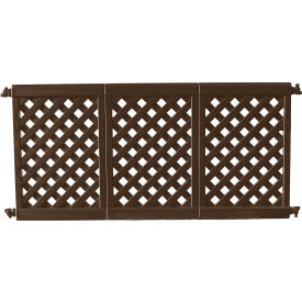 Grosfillex® Portable Resin Outdoor Patio Fence 3-Panel Section - Brown