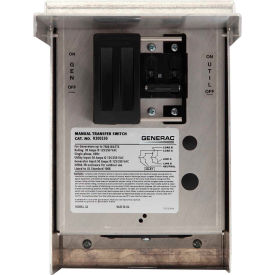 Generac Power Systems Inc 6377 Generac 30 Amp 125/250-Volt 7,500-Watt 1-Circuit Manual Transfer Switch image.