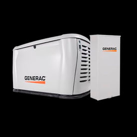 Generac® Air-Cooled Residential Standby Generator w/16 Space Limited Circuit Switch 10kW 1-Ph
