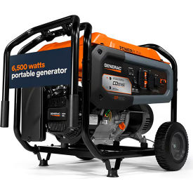 Generac® GP6500 PR 49ST Portable Generator with Recoil Pull Start Gasoline 6500 Rated Watts