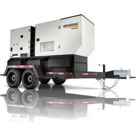 Generac MDG150DF4 Mobile Diesel Generator 120/144kW John Deere Engine w/Single-Axle Trailer
