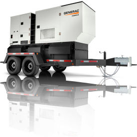 Generac MDG250DF4 Mobile Diesel Generator 200/220kW John Deere Engine w/Single-Axle Trailer
