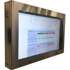 Pc Enclosures 24 Stainless Guardian Indoor/Outdoor LCD Guardian TV Enclosure for 15"-24" Monitors, Stainless Steel image.