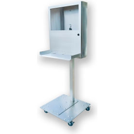 Stainless Steel Pedestal Base with Locking Casters For PC Defender