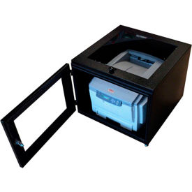 PC Enclosures Printer Qube Printer Enclosure, 24"W x 24"D x 19"H, Black PC Enclosures Printer Qube Printer Enclosure, 24"W x 24"D x 19"H, Black