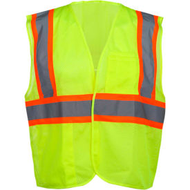 GSS Safety 1003 Standard Class 2 Mesh Hook & Loop Safety Vest, Lime, Medium GSS Safety 1003 Standard Class 2 Mesh Hook & Loop Safety Vest, Lime, Medium