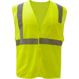 GSS Safety LLC 1003-2XL GSS Safety 1003 Standard Class 2 Mesh Hook & Loop Safety Vest, Lime, 2XL image.