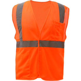 Standard Class 2 Mesh Hook & Loop Safety Vest, Orange, 3XL view 2