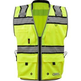 GSS Safety LLC 1511-LG GSS Safety ONYX Class 2 Surveyors Safety Vest-Lime-LG image.