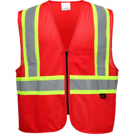 Enhanced Visibility Multi-Color Vest-Red-2XL/3XL view 2