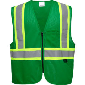 Enhanced Visibility Multi-Color Vest-Cert Green-L/XL view 2