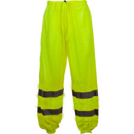 GSS Safety LLC 3801-S/M GSS Safety 3801 Class E Standard Mesh Pants, Lime, S/M image.
