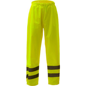 Class E Standard Waterproof Rain Pants, Lime, 2XL/3XL view 2