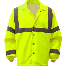 GSS Safety LLC 7501-M GSS Safety 7501, Class 3, Hi-Vis Windbreaker, Lime, M image.