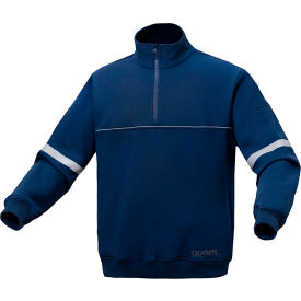 GSS Safety LLC 7527-LG GSS Quartz Job Shirt w/ 1/4" Zipper, Cotton, Navy, Large image.