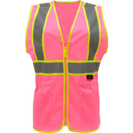 GSS Safety LLC 7806-LG/XL GSS Safety Pink Two Tone Lady Vest-LG/XL image.