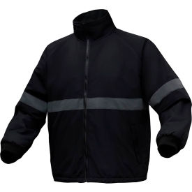 GSS Safety LLC 8023-3XL GSS Enhanced Visibility Waterproof Parka Jacket w/ Fleece Lining, Nylon, Black, 3XL image.