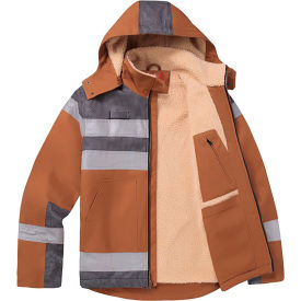 GSS Safety LLC 8519-2XL GSS QUARTZ Duck Sherpa Lined Heavy Weight Jacket, Brown, 2XL image.