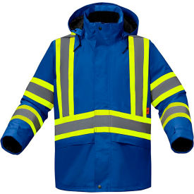 GSS Safety LLC FR6010-2XL GSS FR Waterproof Flame Resistant Winter Quilted Jacket, Class 1, Blue, 2XL image.