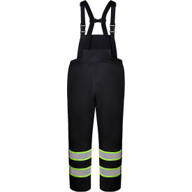 GSS Safety LLC FR6111-SM/MD GSS FR Waterproof Flame Resistant Insulated Bib Pant, S/M, Black image.