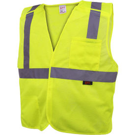GSS Safety LLC 1801-5XL GSS Safety Standard Class 2 Five Point Breakaway Vest -Lime-5XL image.