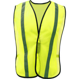 GSS Safety LLC 3001**** GSS Safety 3001 Non-ANSI Economy Vest with 1"W Stripe, Lime with Silver Stripe, One Size Fits All image.