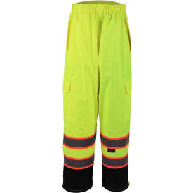 GSS Safety LLC 6715-2/3XL GSS Safety Class E Two Tone Rain Pants-Lime-2/3XL image.