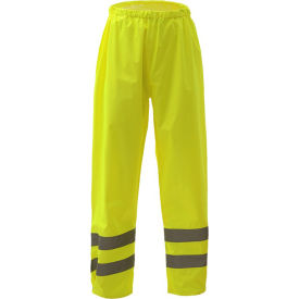 GSS Safety LLC 6801-S/M GSS Safety 6801 Class E Standard Waterproof Rain Pants, Lime, S/M image.