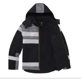 GSS Safety LLC 8517-MD GSS Safety NON-ANSI Night Glow Sherpa Line Heavy Weight Sierra Jacket-MD image.