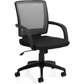 Offices To Go™ Mesh Back Managers Chair - Fabric - Black Offices To Go™ Mesh Back Managers Chair - Fabric - Black