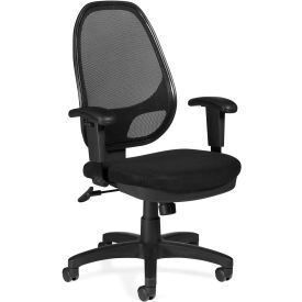 Offices To Go™ Mesh Back Managers Chair -Fabric - Black Offices To Go™ Mesh Back Managers Chair -Fabric - Black