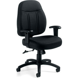 Global Industries Otg OTG11651-QL10 Offices To Go™ Managerial Tilter Chair with Arms - Fabric - Black image.