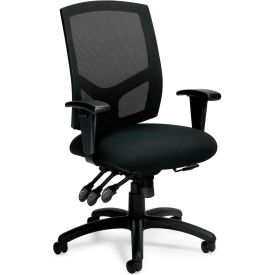 Global Industries Otg OTG11769B Offices To Go™ Mesh Back Multi-Function Chair w/ Arms, Black image.