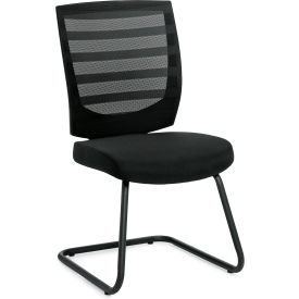 Global Industries Otg OTG11923B Offices To Go™ Mesh Mid Back Guest Chair - Armless - Black image.